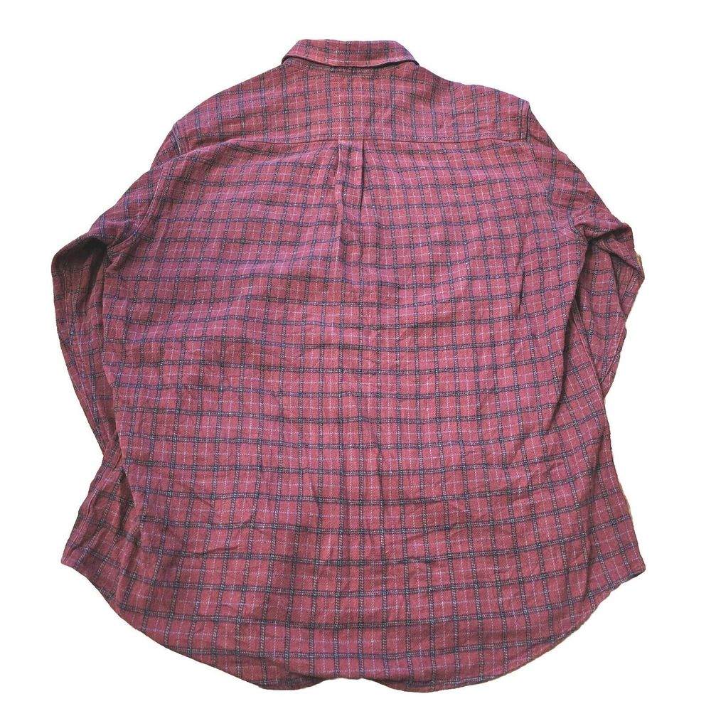 Carhartt Flannel Button Down Mens XLarge Red Plaid Long Sleeve Heavy Cotton - Picture 3 of 3